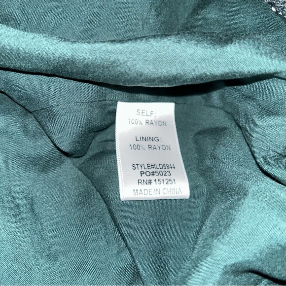 In Bloom Forest Green Floral Long Sleeve Dress - Picture 8 of 10